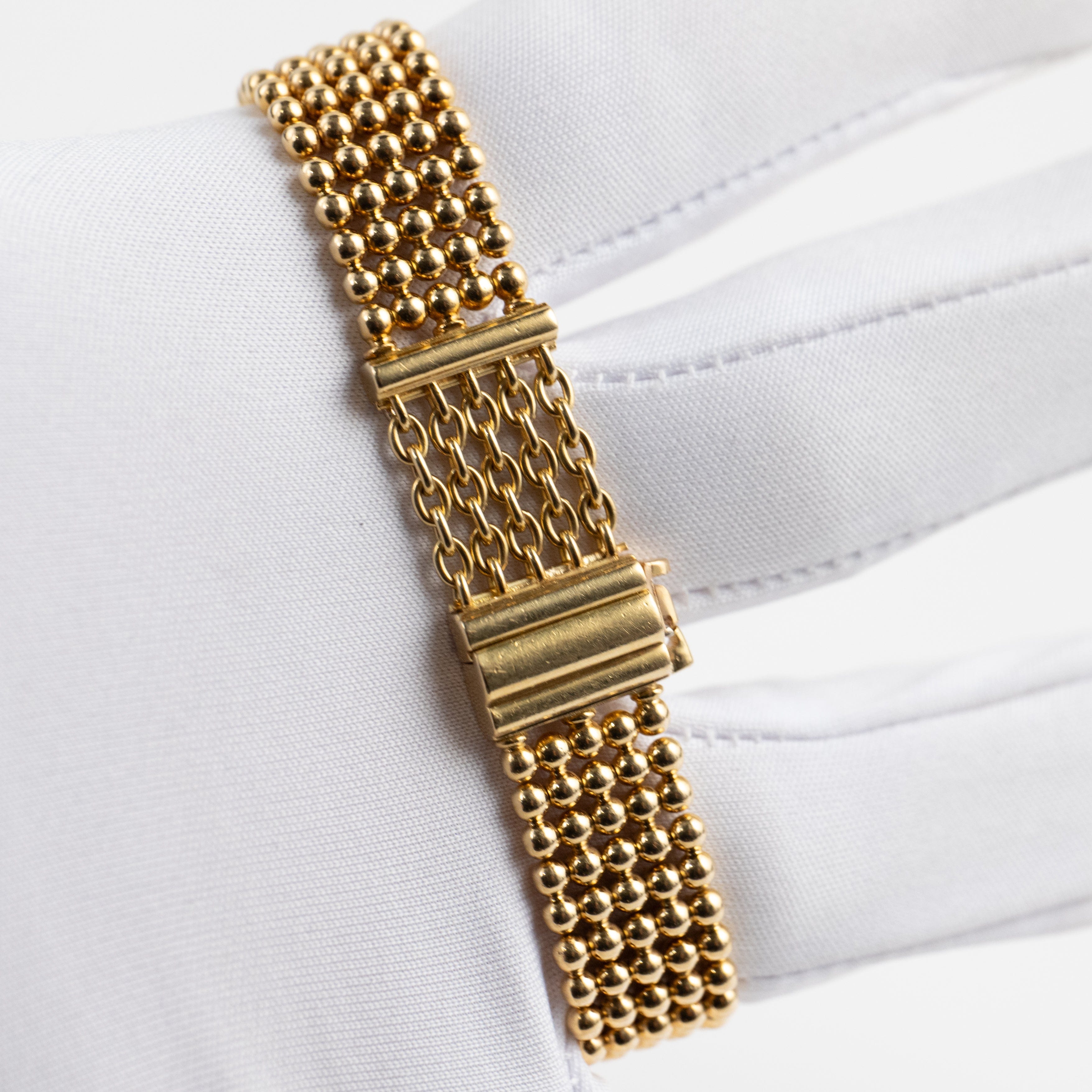 Cartier Trocadéro Vintage 'Ladies' Yellow Gold White Dial Diamond