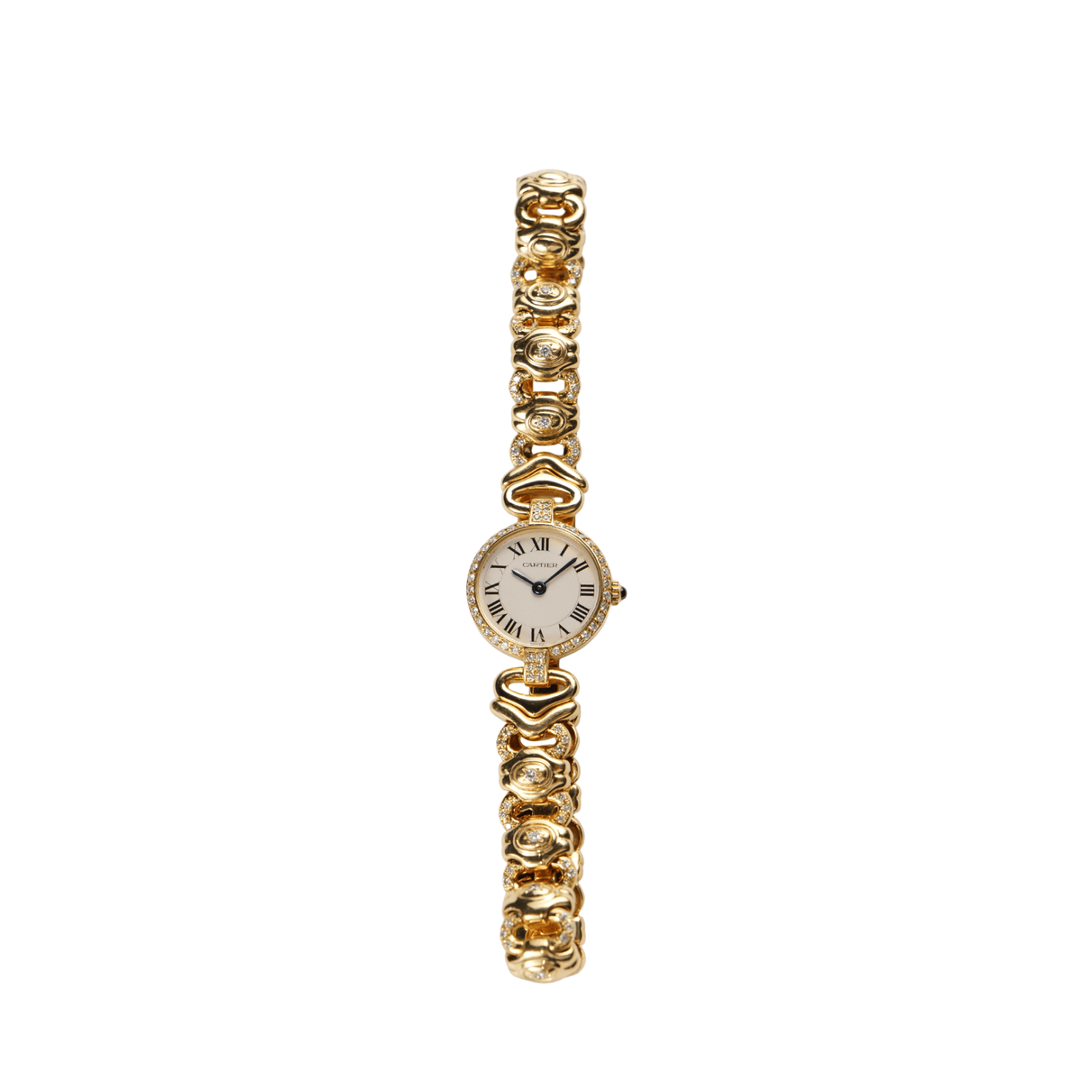 Cartier Vendôme 0958 'Ladies' Yellow Gold White Dial Diamond Set Quartz