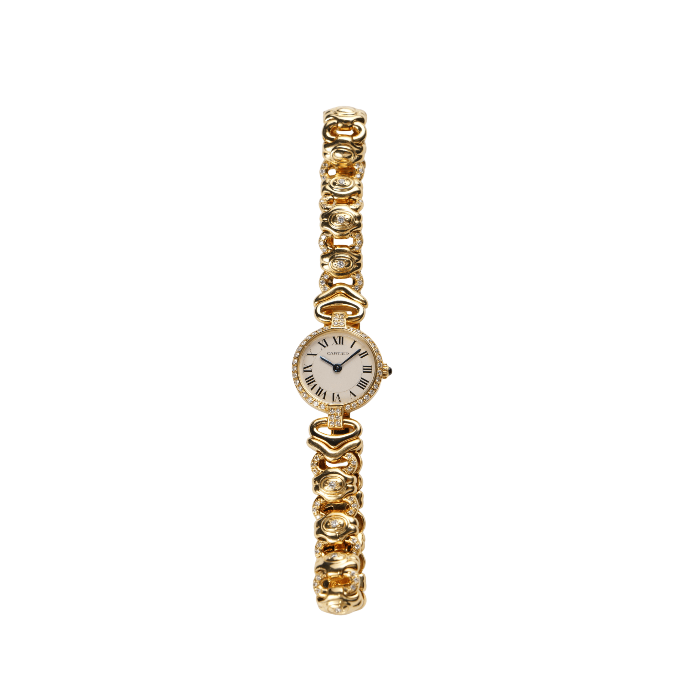 Cartier Vendôme 0958 'Ladies' Yellow Gold White Dial Diamond Set Quartz