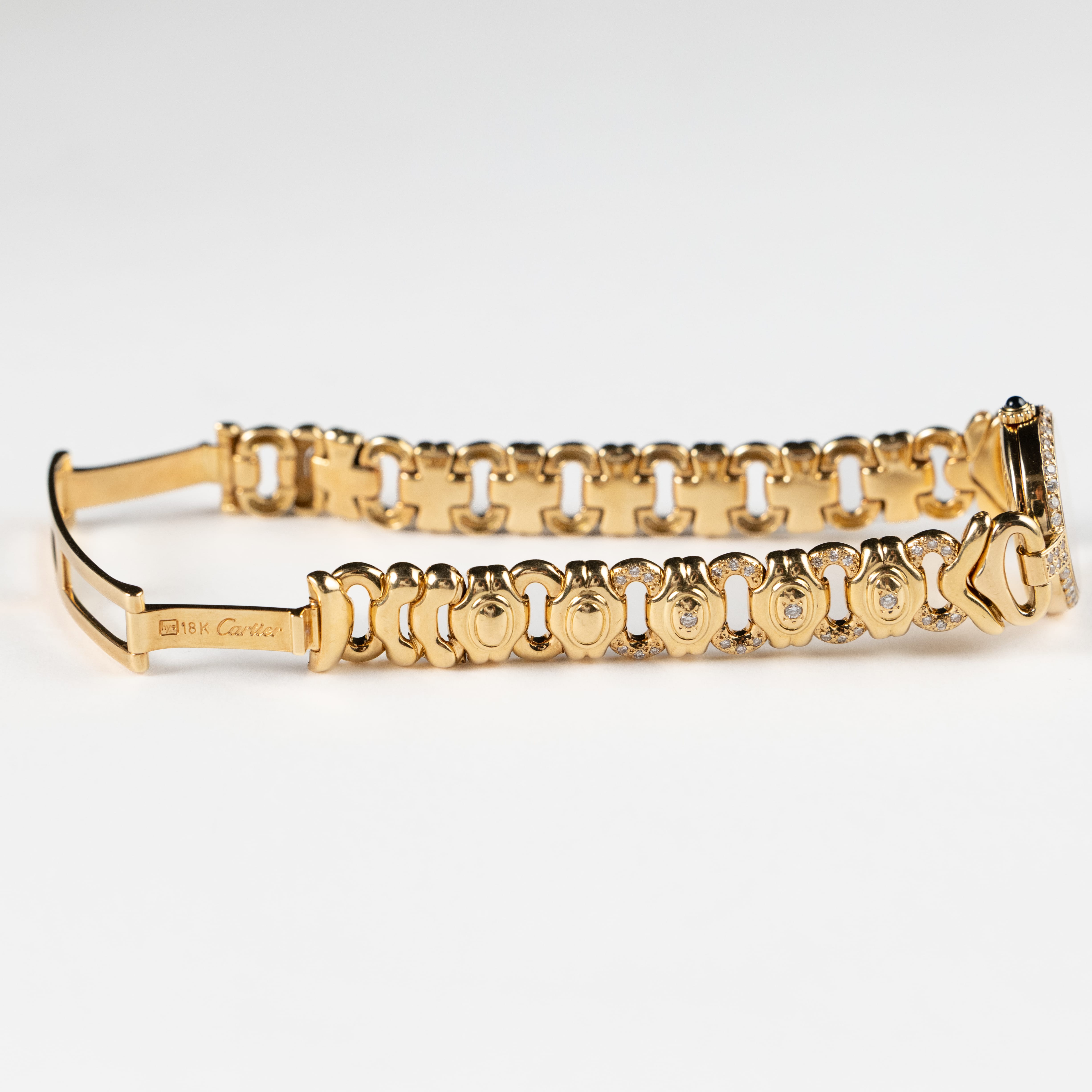 Cartier Vendôme 0958 'Ladies' Yellow Gold White Dial Diamond Set Quartz