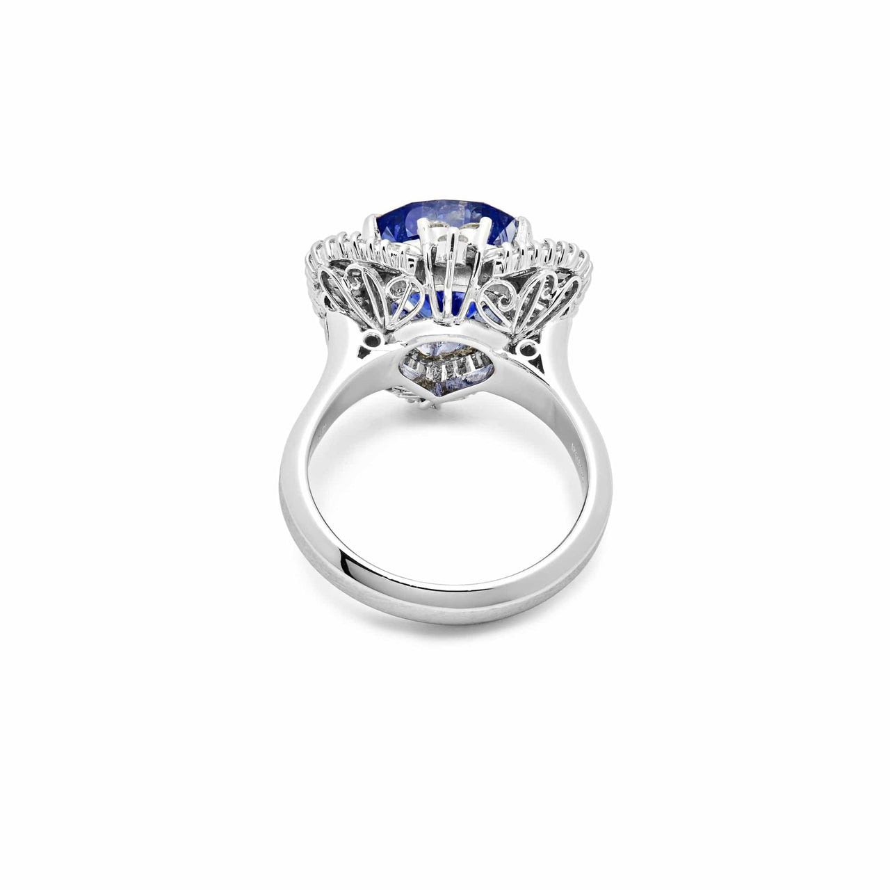 Ceylon Pear Shape Sapphire and Diamond Ring