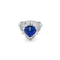 Thumbnail for Ceylon Pear Shape Sapphire and Diamond Ring