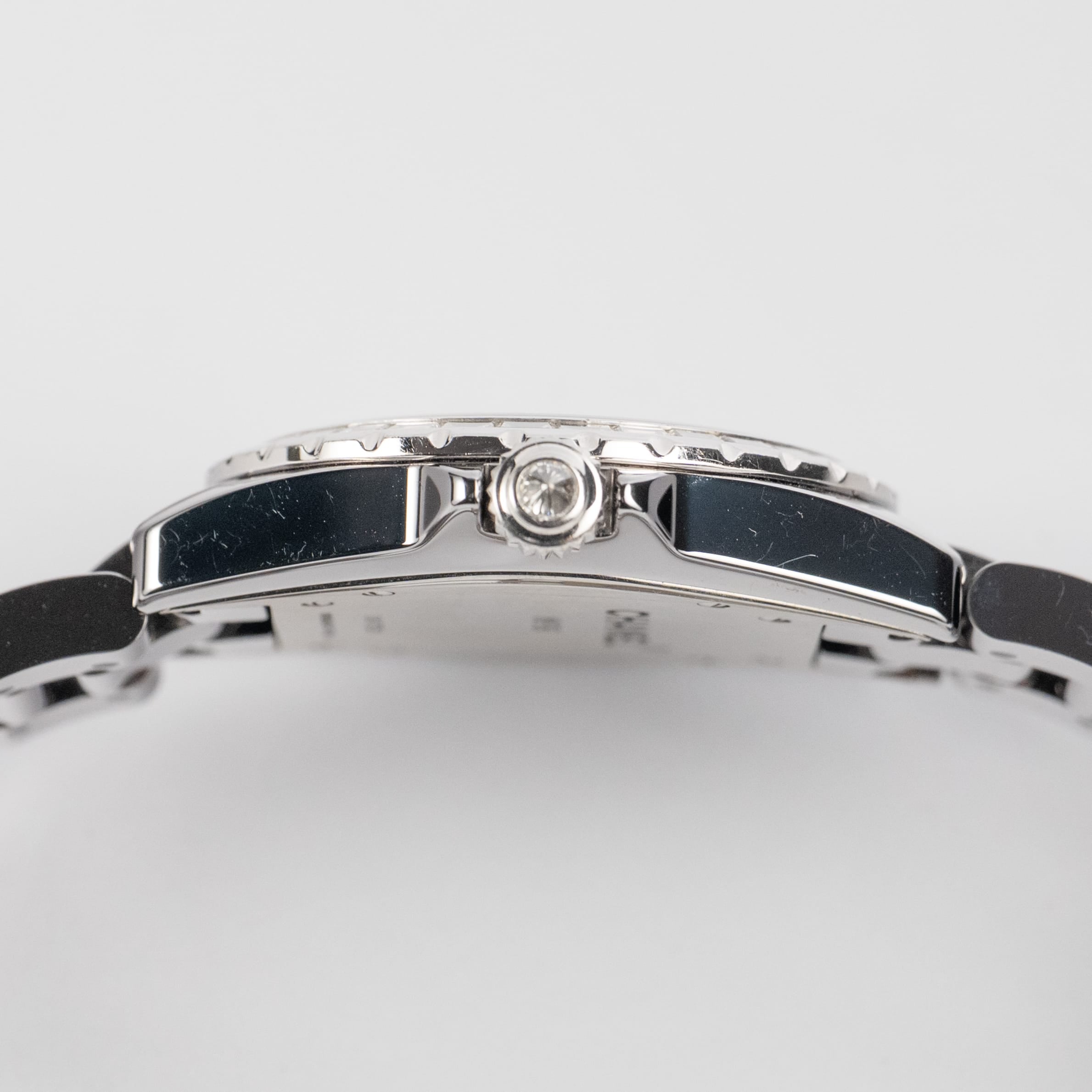 Chanel J12 H3155 Chromatic Ceramic Titanium Grey Baguette Diamond Dial and Bezel