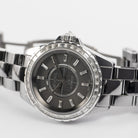 Chanel J12 H3155 Chromatic Ceramic Titanium Grey Baguette Diamond Dial and Bezel