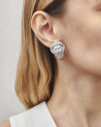 Thumbnail for Chanel Lion Royal Earrings in White Gold and Diamonds J60875