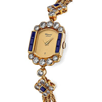 Thumbnail for Luxury Watch Chopard Vintage Yellow Gold Blue Sapphire Diamond Watch Wrist Aficionado