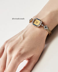 Thumbnail for Luxury Watch Chopard Vintage Yellow Gold Blue Sapphire Diamond Watch Wrist Aficionado