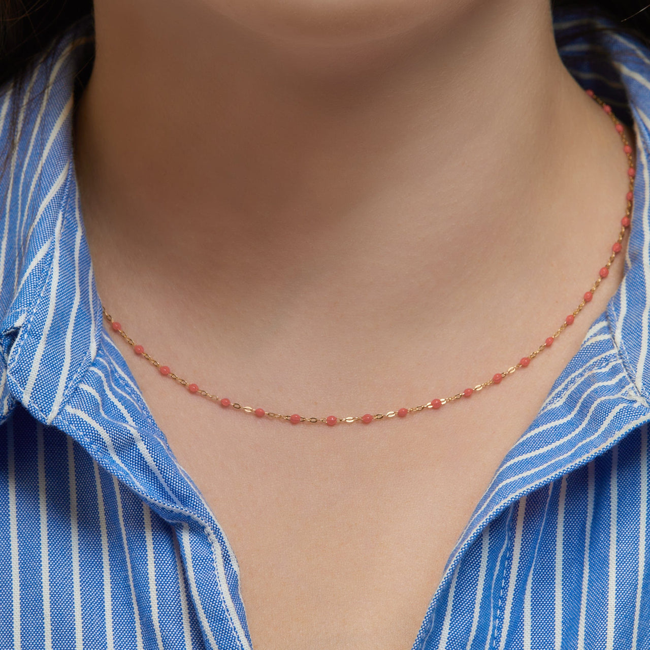 Classic Gigi Necklace in Coral