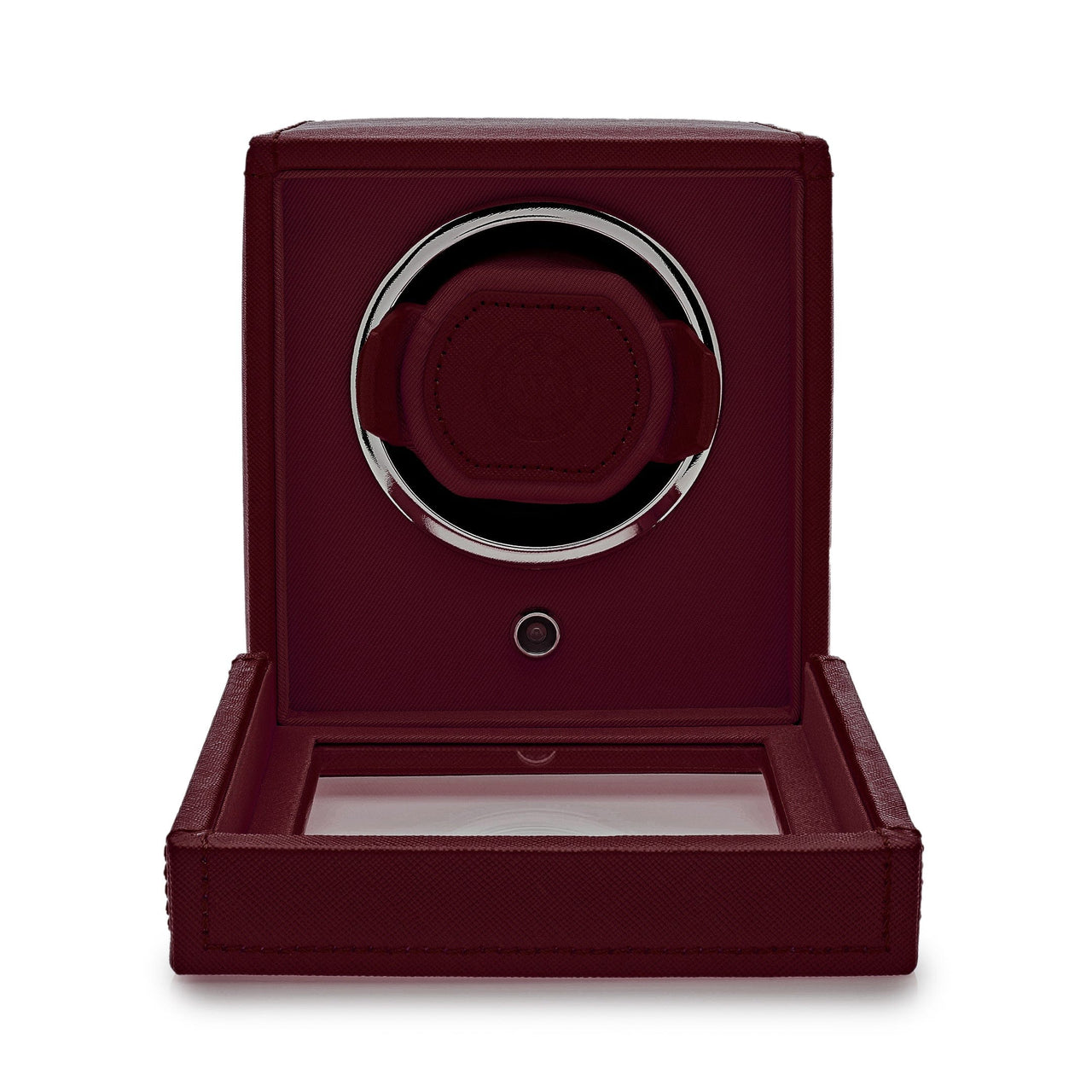 Cub Single Watch Winder with Cover - Bordeaux Wrist Aficionado