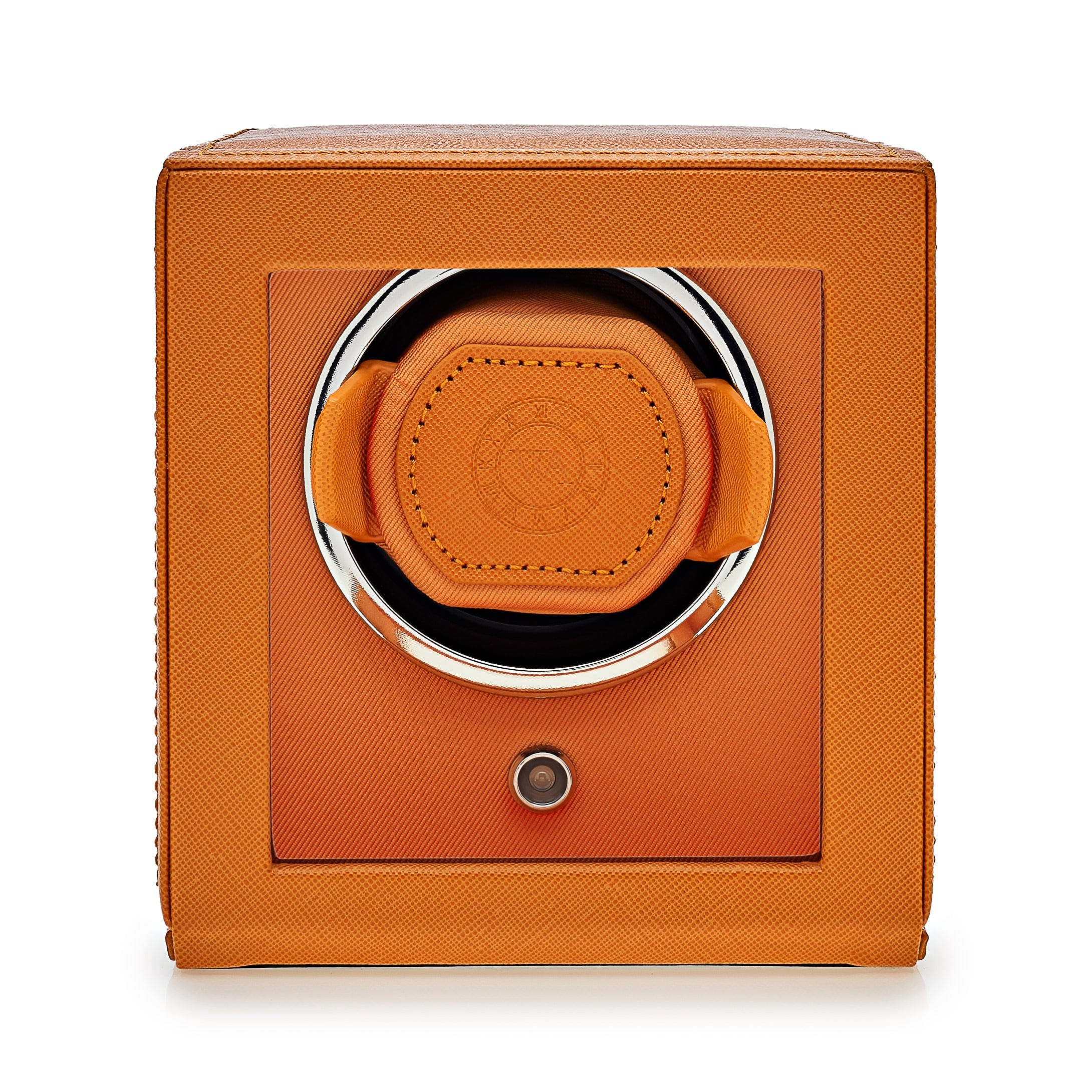 Cub Single Watch Winder with Cover - Orange Wrist Aficionado