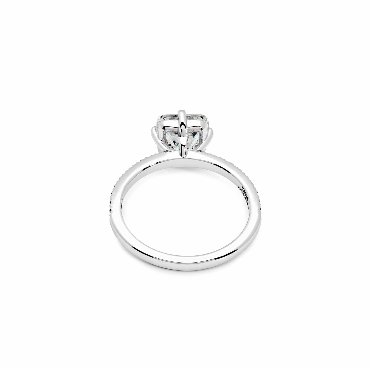 Cushion Cut Diamond White Gold Ring