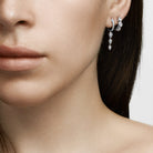 Dangling Diamond Huggie Hoop Earrings