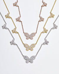 Thumbnail for Diamond and Rose Gold Butterfly Necklace