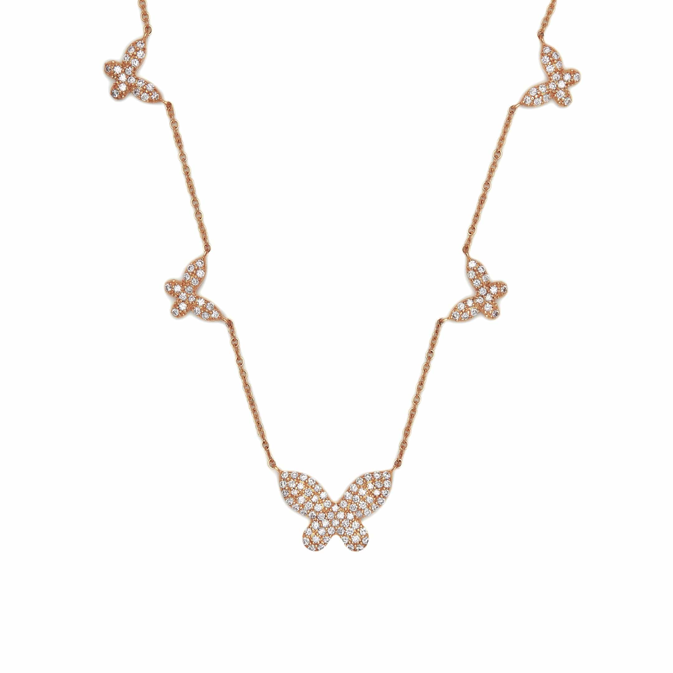 Choker Butterfly Rose outlet Gold Miami