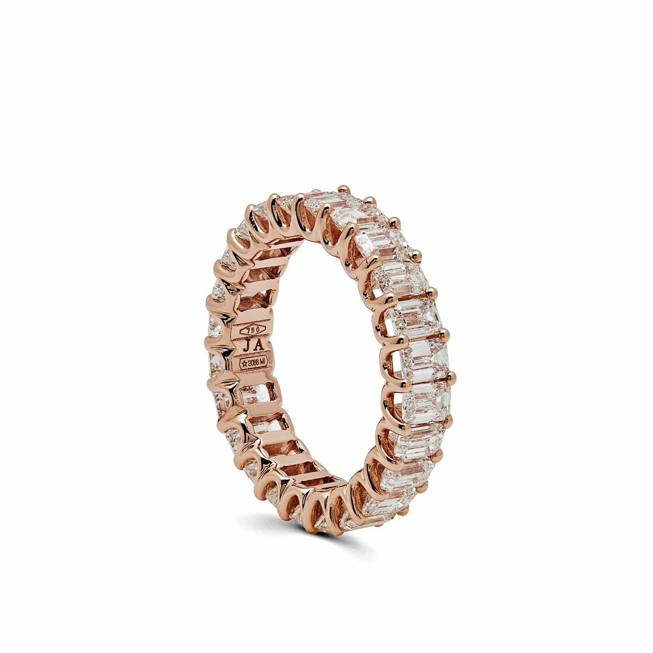 Diamond and Rose Gold Eternity Band