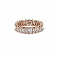 Thumbnail for Diamond and Rose Gold Eternity Band