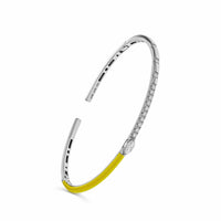 Thumbnail for Diamond and Yellow Enamel Bangle