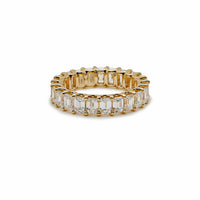 Thumbnail for Diamond and Yellow Gold Eternity Band