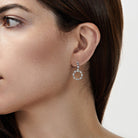 Diamond Circular Cut-Out Earrings