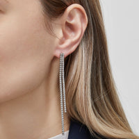 Thumbnail for Diamond Drop White Gold Earrings