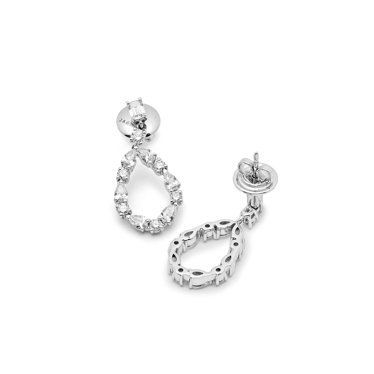 Diamond Pear Cut-Out Earrings