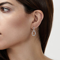 Thumbnail for Diamond Pear Cut-Out Earrings