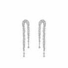 Elegant Cascade White Gold  Diamond Earrings