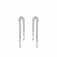 Thumbnail for Elegant Cascade White Gold  Diamond Earrings