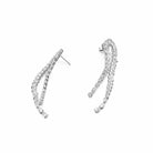 Elegant Cascade White Gold  Diamond Earrings