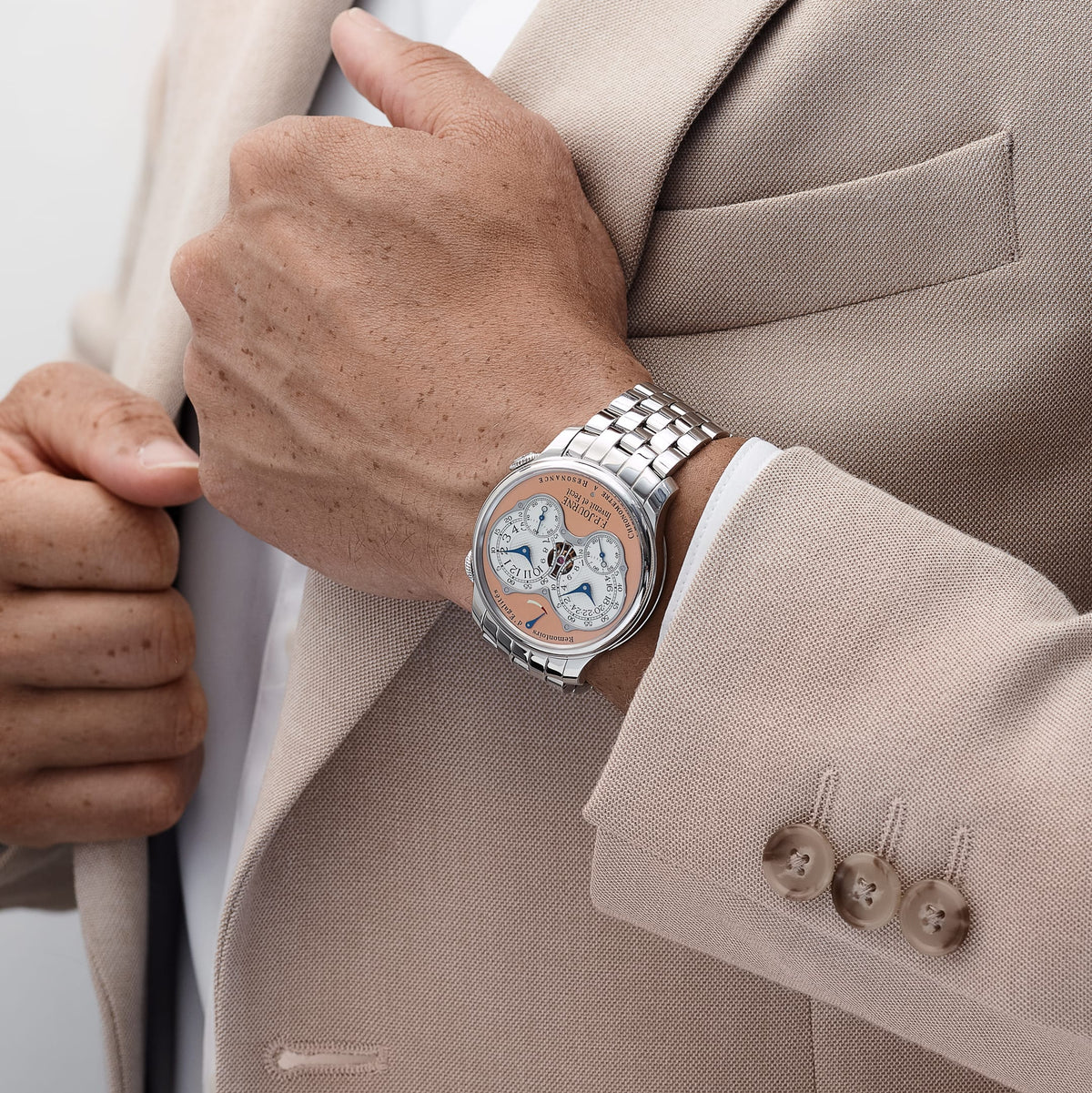 F.P.Journe Chronomètre À Résonance Ref. RQ Platinum Salmon Dial