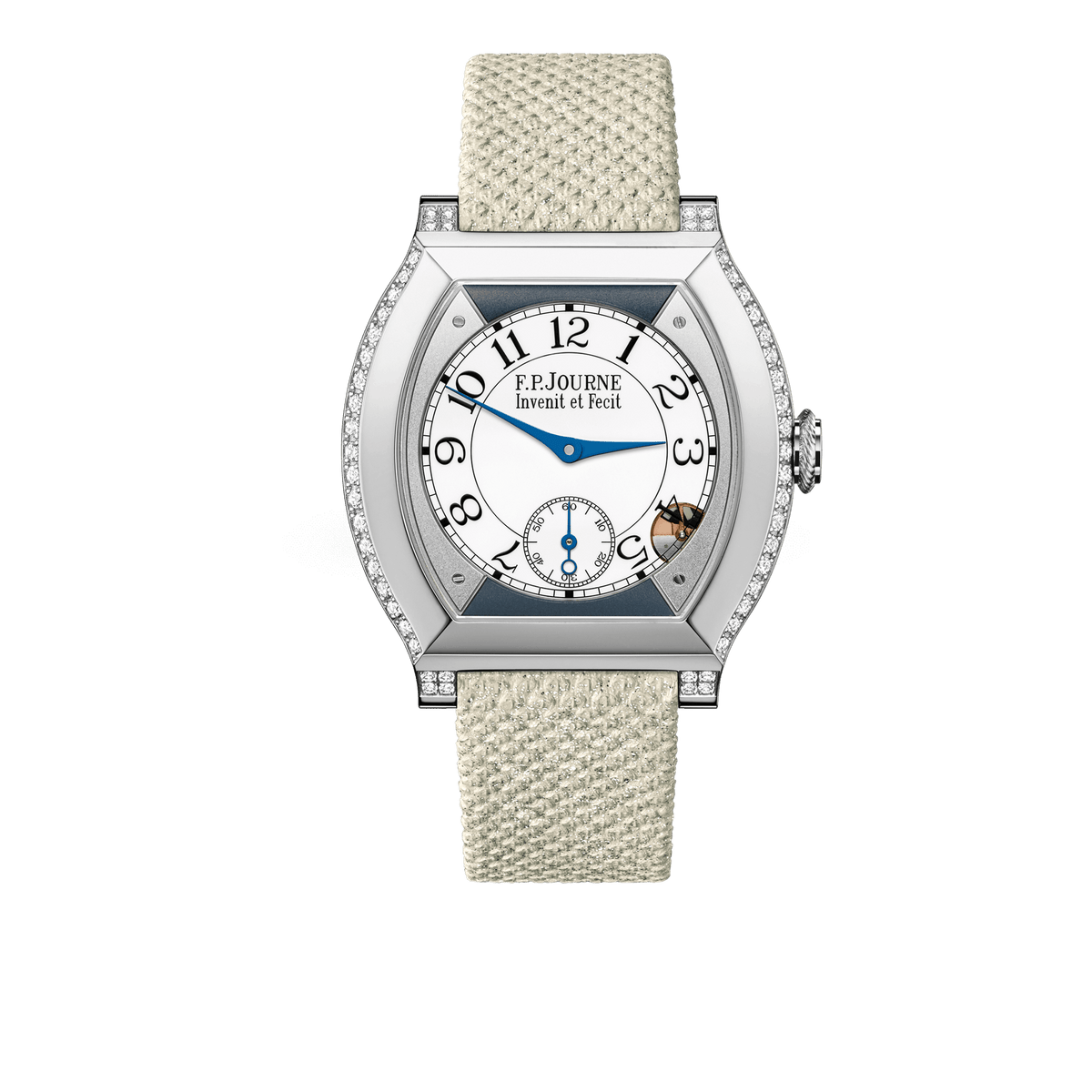 F.P. Journe Élégante 40 mm 2 Rows of Diamonds Ref. EL Platinum White Dial