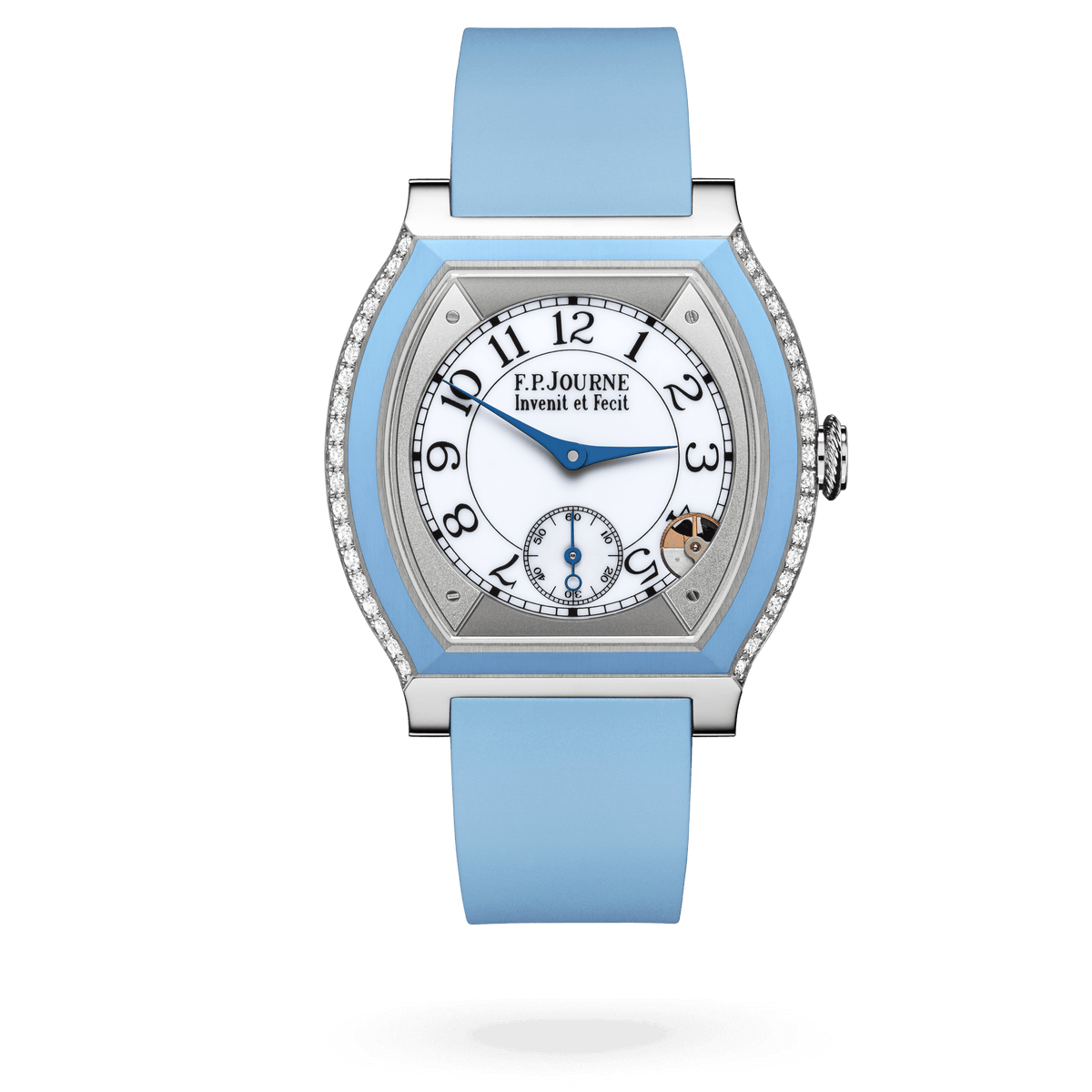 F.P. Journe Élégante 40 mm Titanium with Inserts and 2 Rows of Diamonds Ref. ELT Titanium White Dial