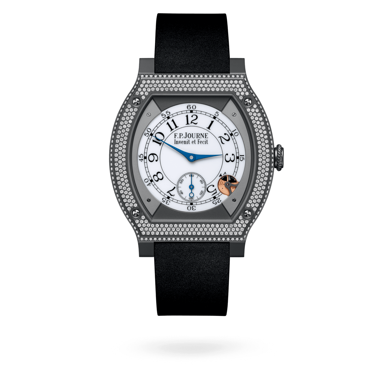 F.P. Journe Élégante 48 mm Titalyt Set with Diamonds Ref. ELHT Titanium White Dial
