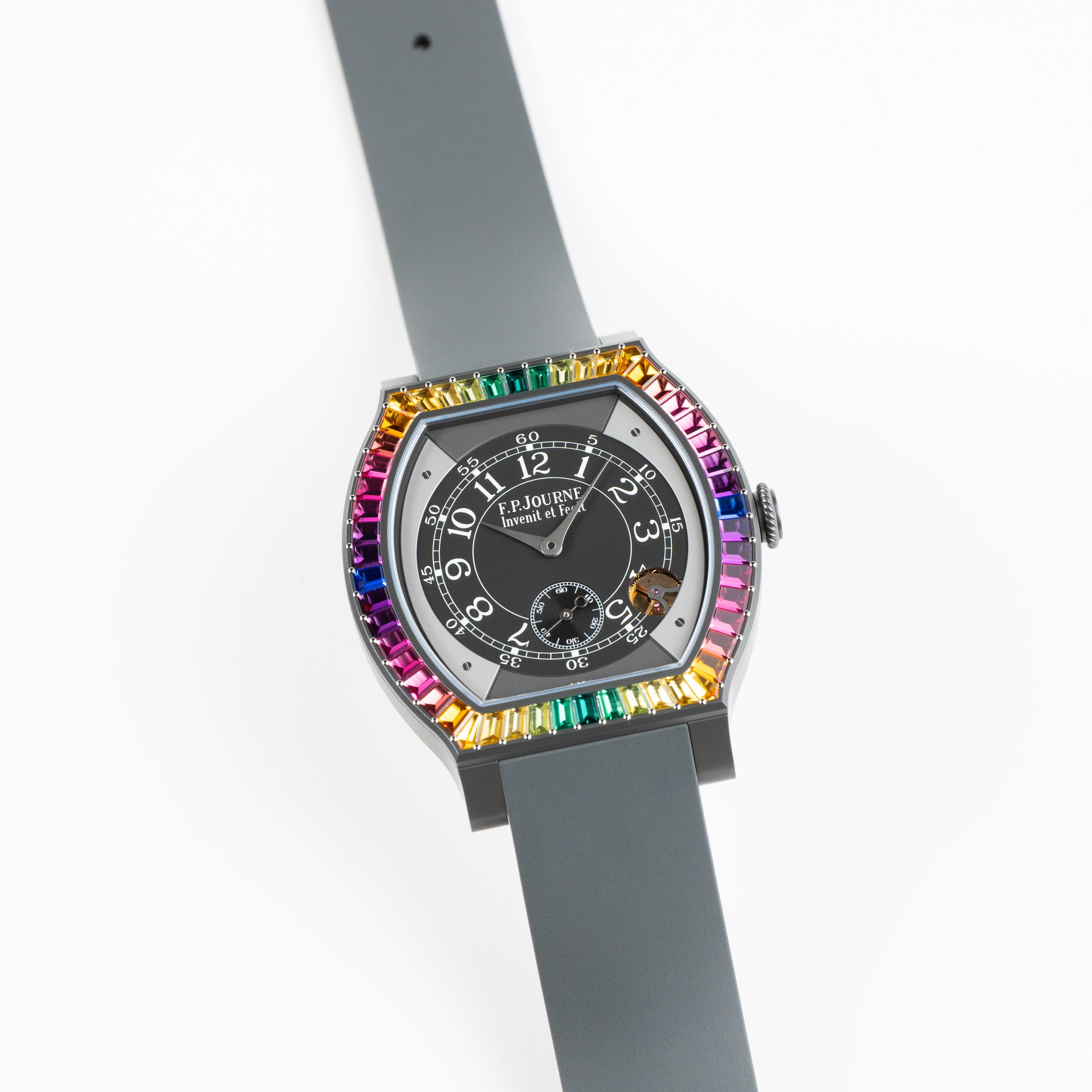 F.P.Journe Élégante 48 Ref. ELHT 'Gino's Dream' Titalyt Luminescent Black Dial Rainbow Bezel (2025)