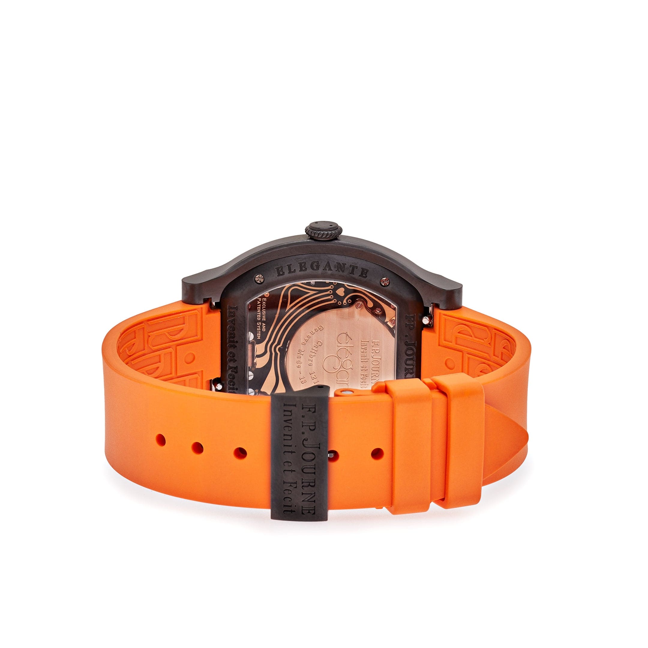 F.P.Journe Elegante 48mm Titalyt Orange Rubber Strap wrist aficionado