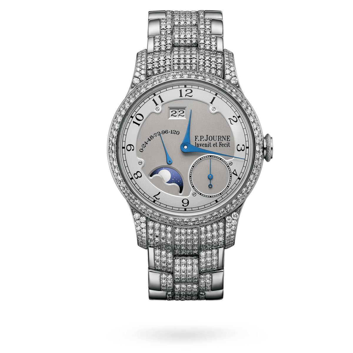 F.P. Journe Octa Divine 36 mm Set with Diamonds Ref. D Jewellery Platinum Grey Dial