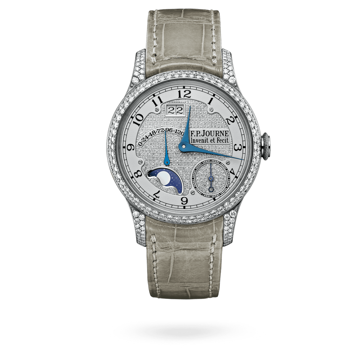 F.P. Journe Octa Divine 36 mm Set with Diamonds Ref. D Jewellery Platinum White Diamond Dial