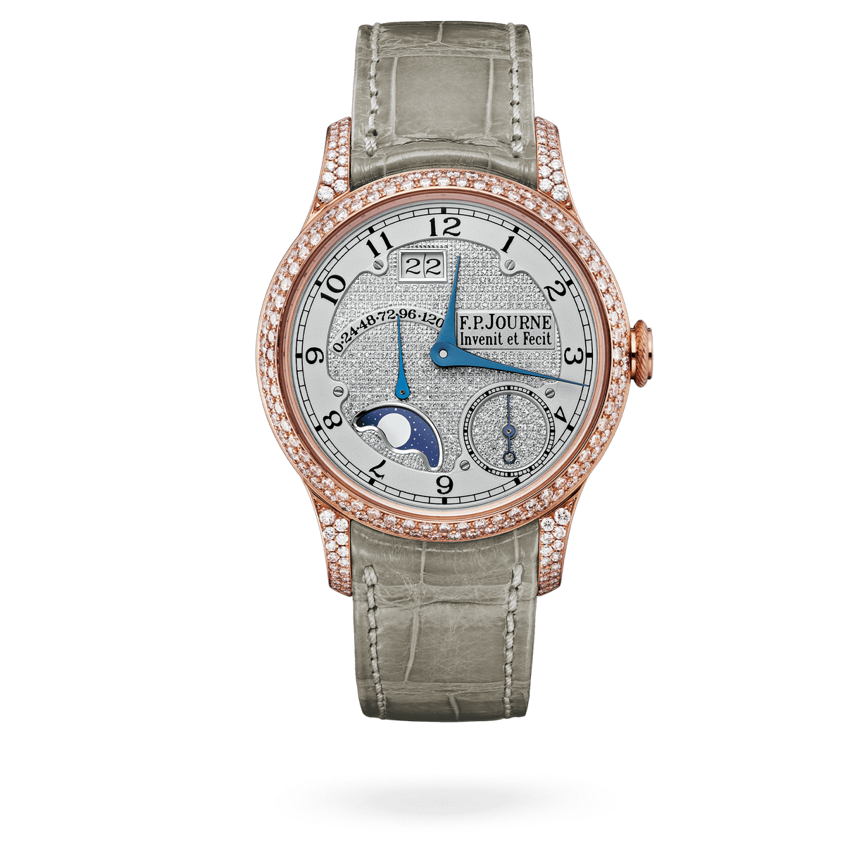 F.P. Journe Octa Divine 36 mm Set with Diamonds Ref. D Jewellery Rose Gold White Diamond Dial