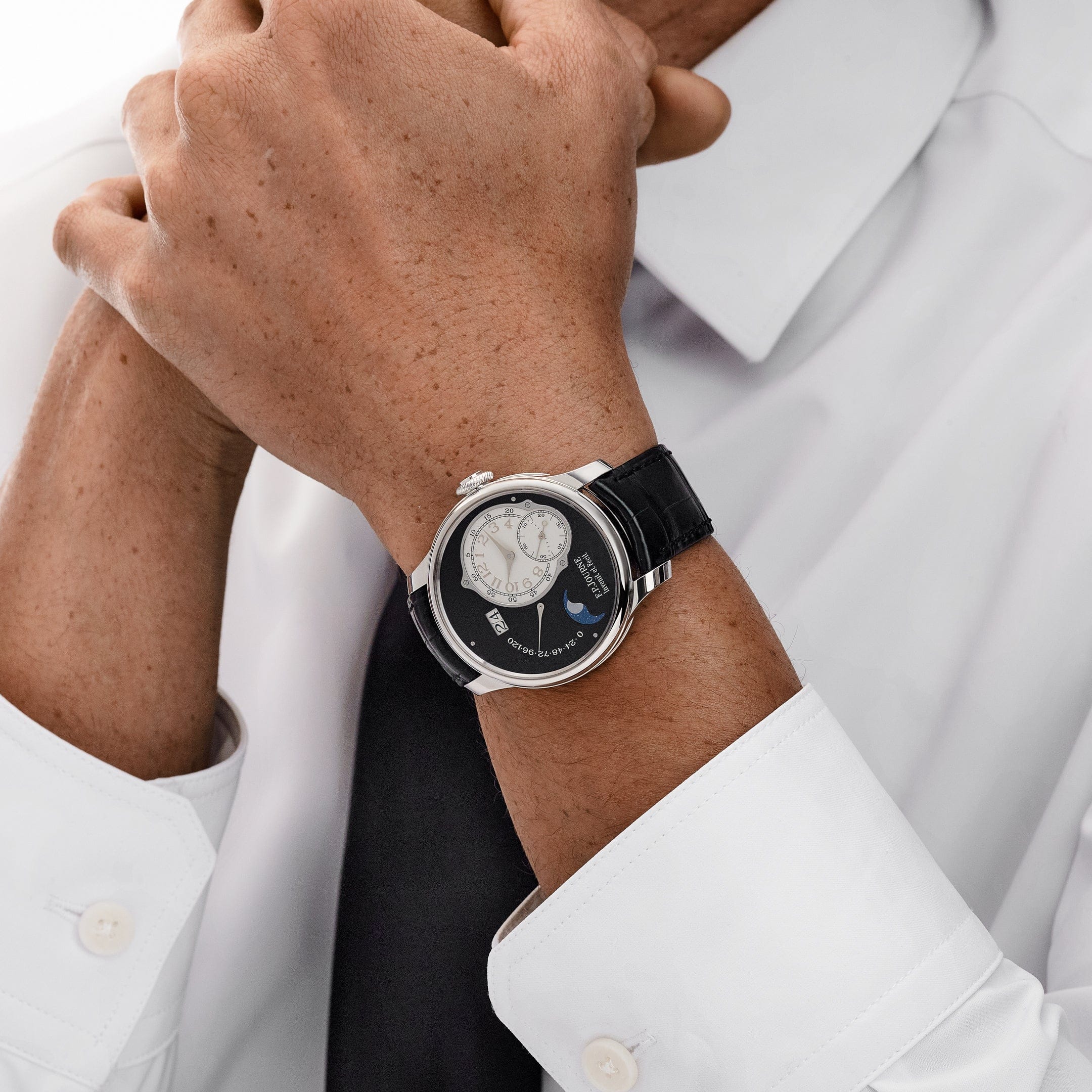 F.P.Journe Octa Lune Ref. LN Black Label Platinum Black Dial
