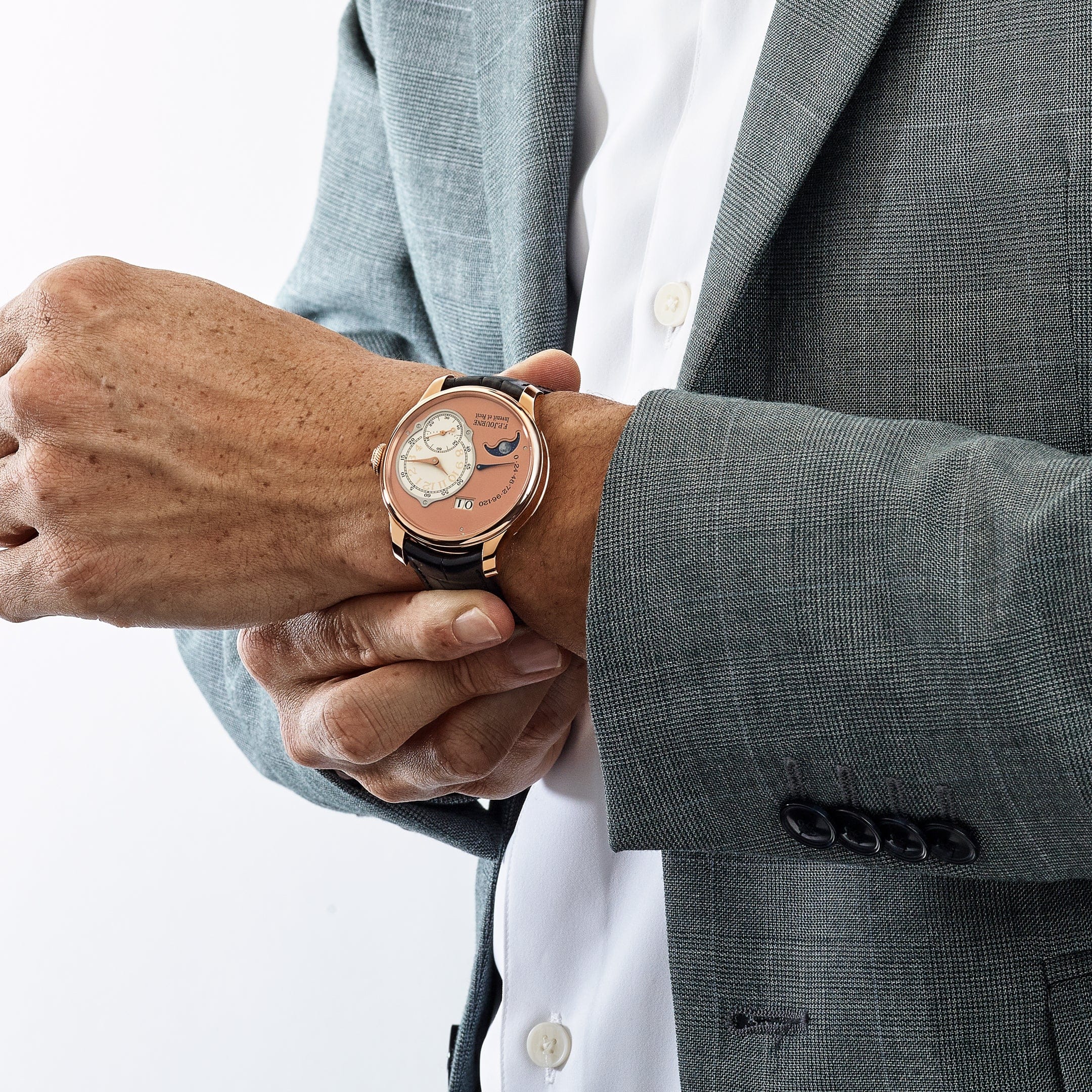 オー　フィンファン　ロイヤルランデブー F.P.Journe Octa Lune Ref. LN Rose Gold Salmon Dial – Wrist Aficionado