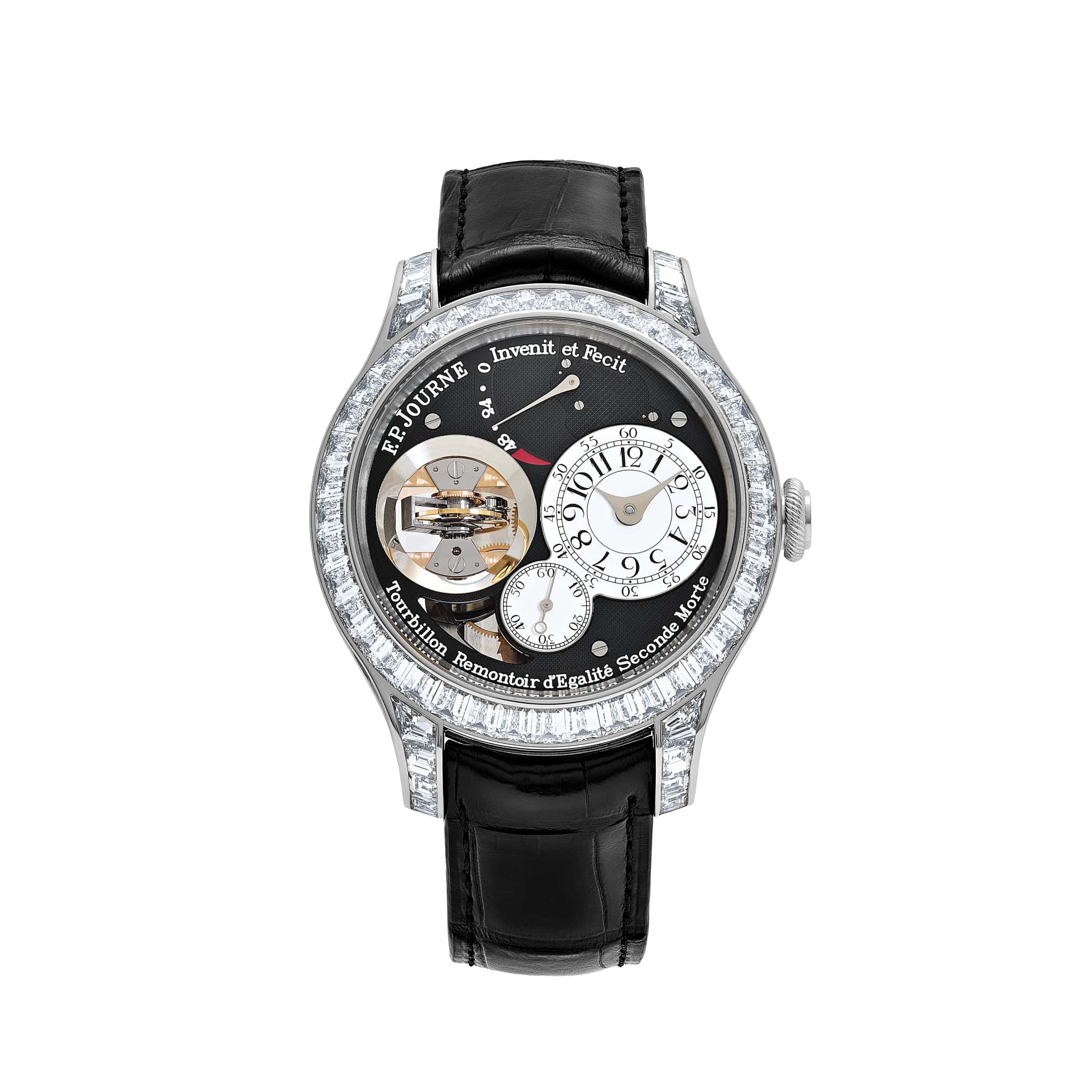 F.P.Journe Tourbillon Souverain Joaillerie Diamants Ref. TVJ Platinum Black Dial Diamond Bezel (2023)