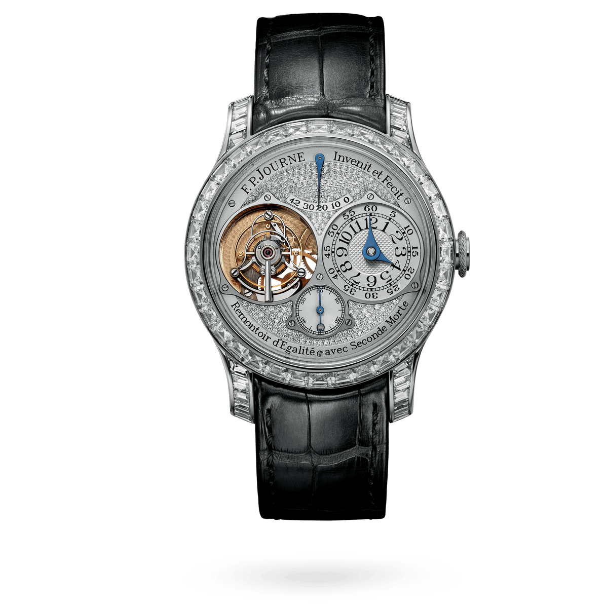 F.P. Journe Tourbillon Souverain Set with Diamonds Ref. TJ Jewellery Platinum Diamond Dial