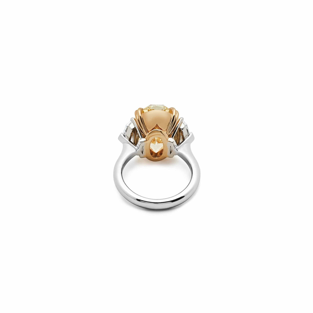 Fancy Intense Yellow Oval Diamond Ring II