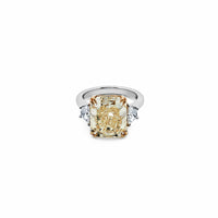 Thumbnail for Fancy Intense Yellow Radiant Diamond Ring