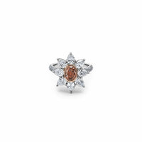 Thumbnail for Fancy Orange Diamond Oval Cut Ring