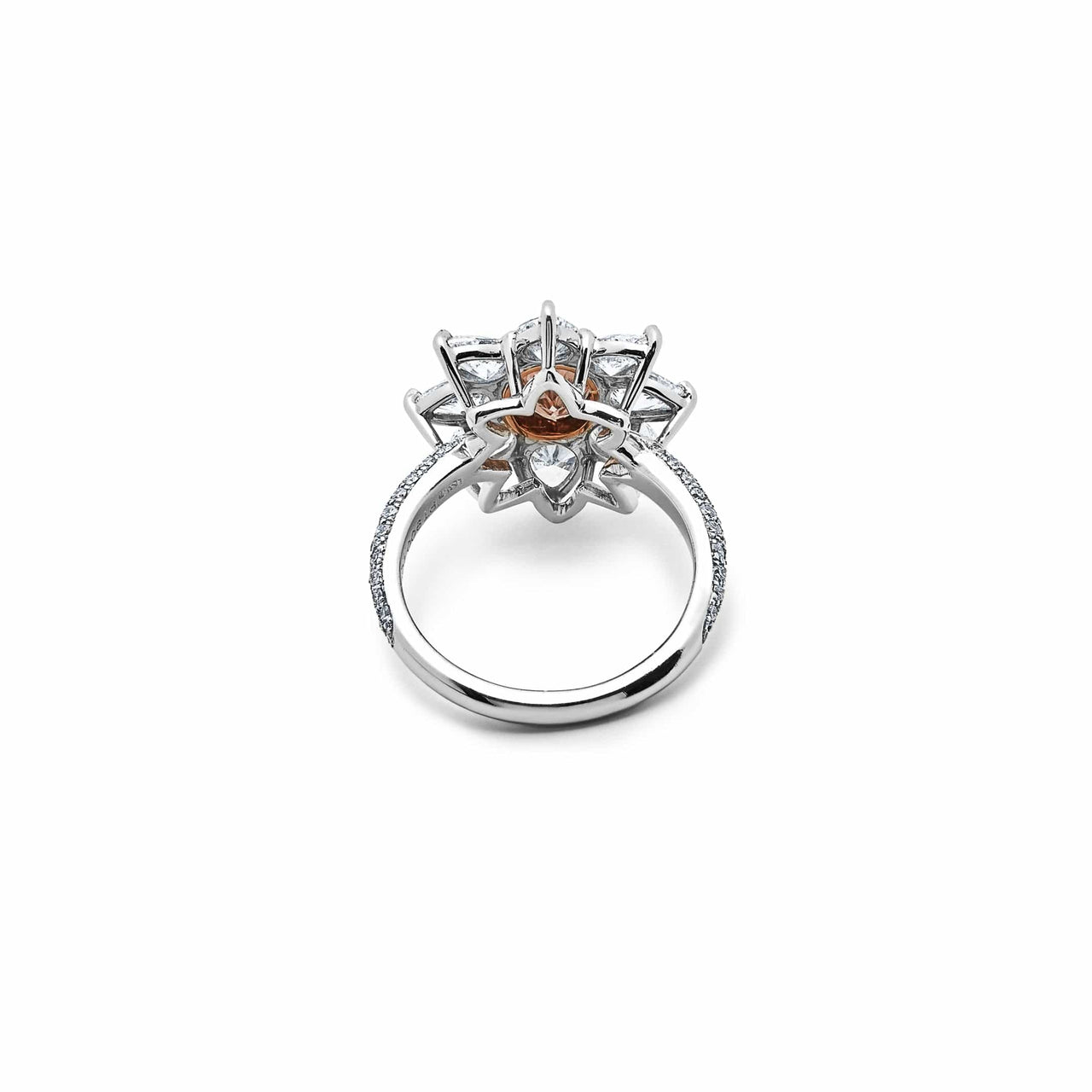Fancy Orange Diamond Oval Cut Ring
