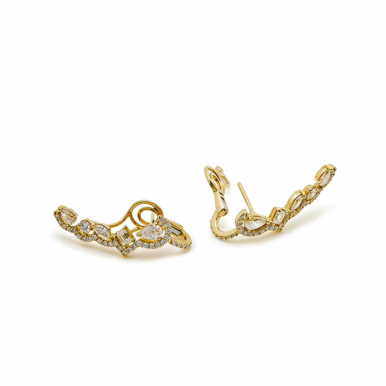 Fancy-Shaped Yellow Diamond Earrings