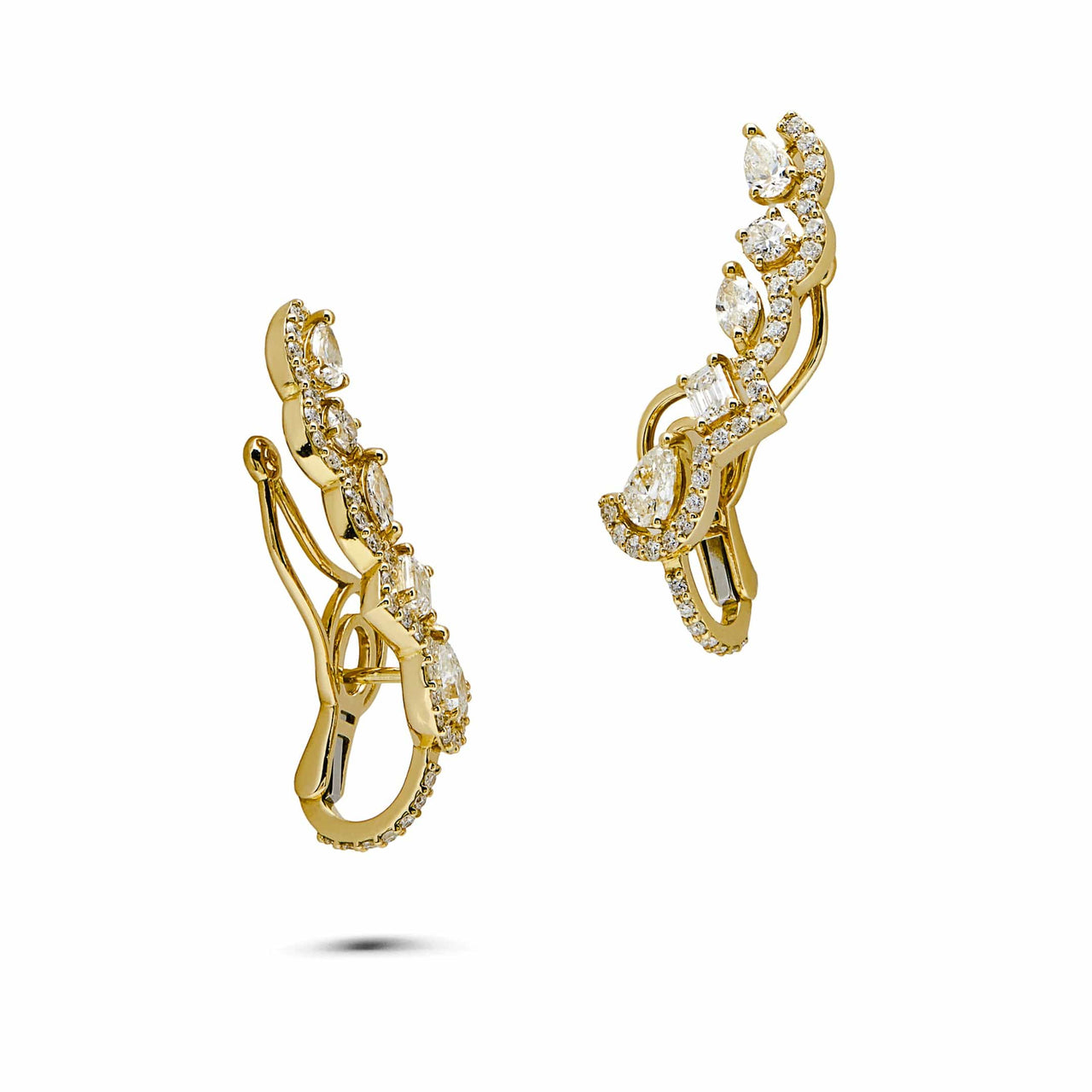 Fancy-Shaped Yellow Diamond Earrings