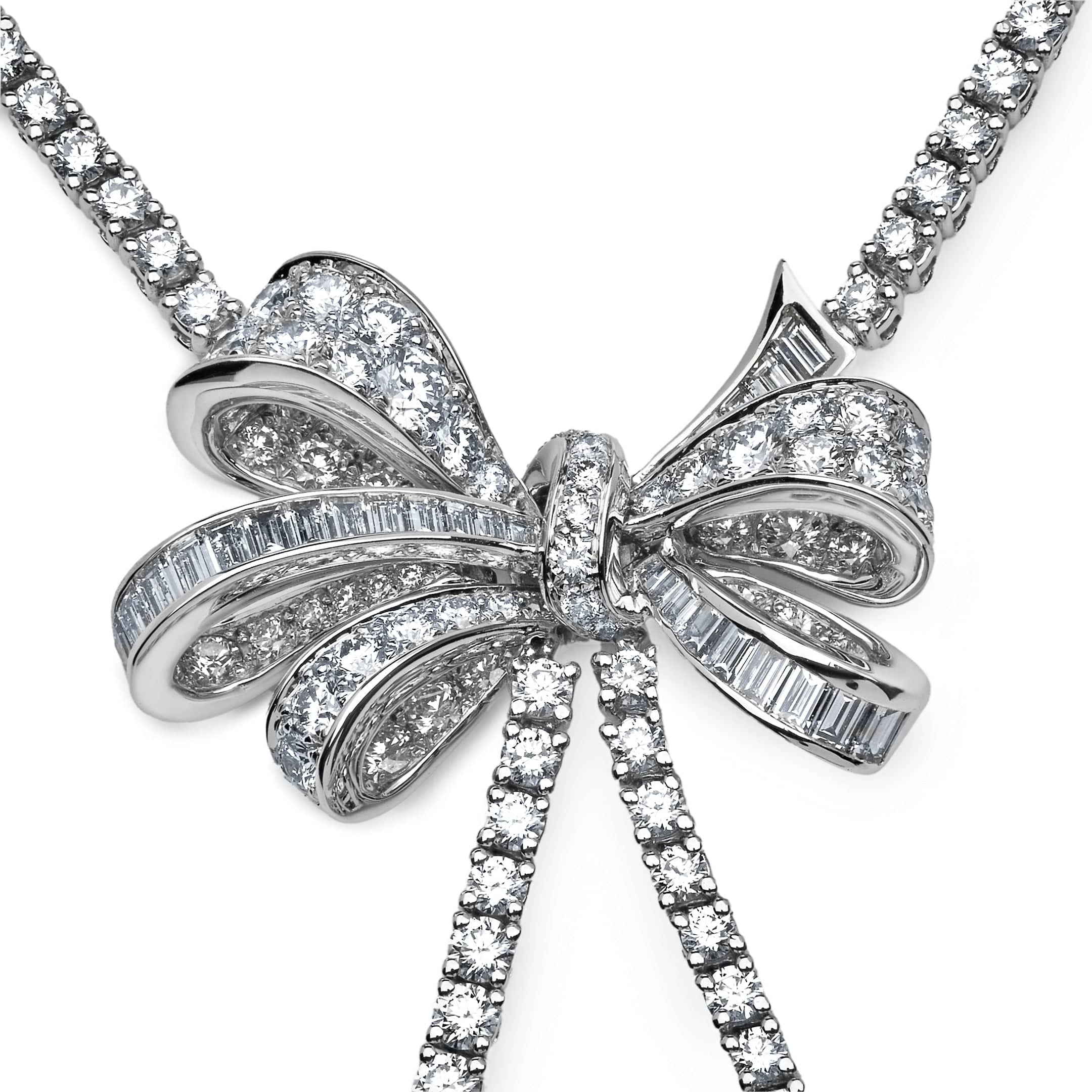 Necklace Graff Diamond Double Strand Knot Necklace with Bow Motif Wrist Aficionado