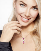 Necklace Graff Pink Sapphire and Diamond Flower Motif Pendant Necklace Wrist Aficionado